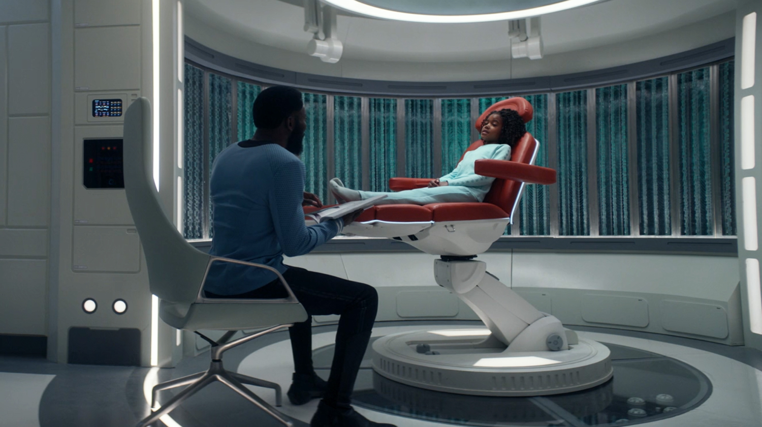Dr. M'Benga and his daughter Rukiya in Star Trek: Strange New Worlds.