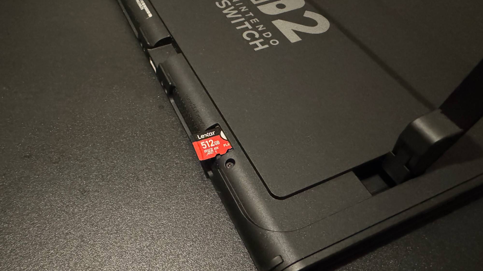 Lexar Play Pro microSD Express Card in a Nintendo Switch 2 console