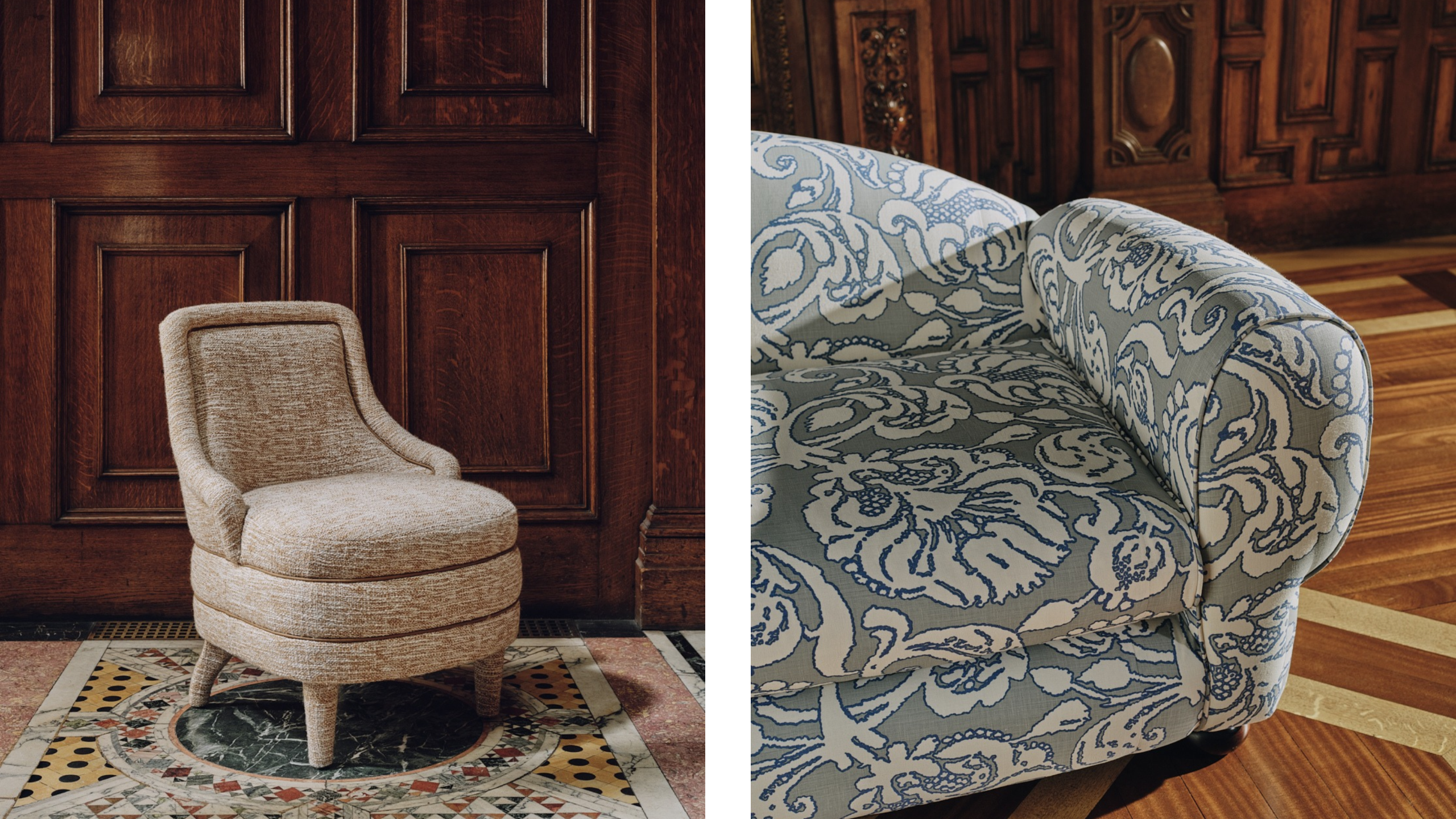 Product shots of the Christopher Farr Cloth x And Objects textiles collection