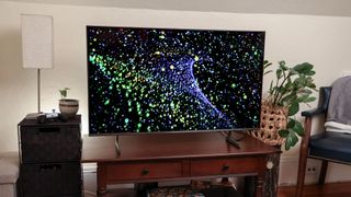 A Samsung DU7200 LED TV on a side table