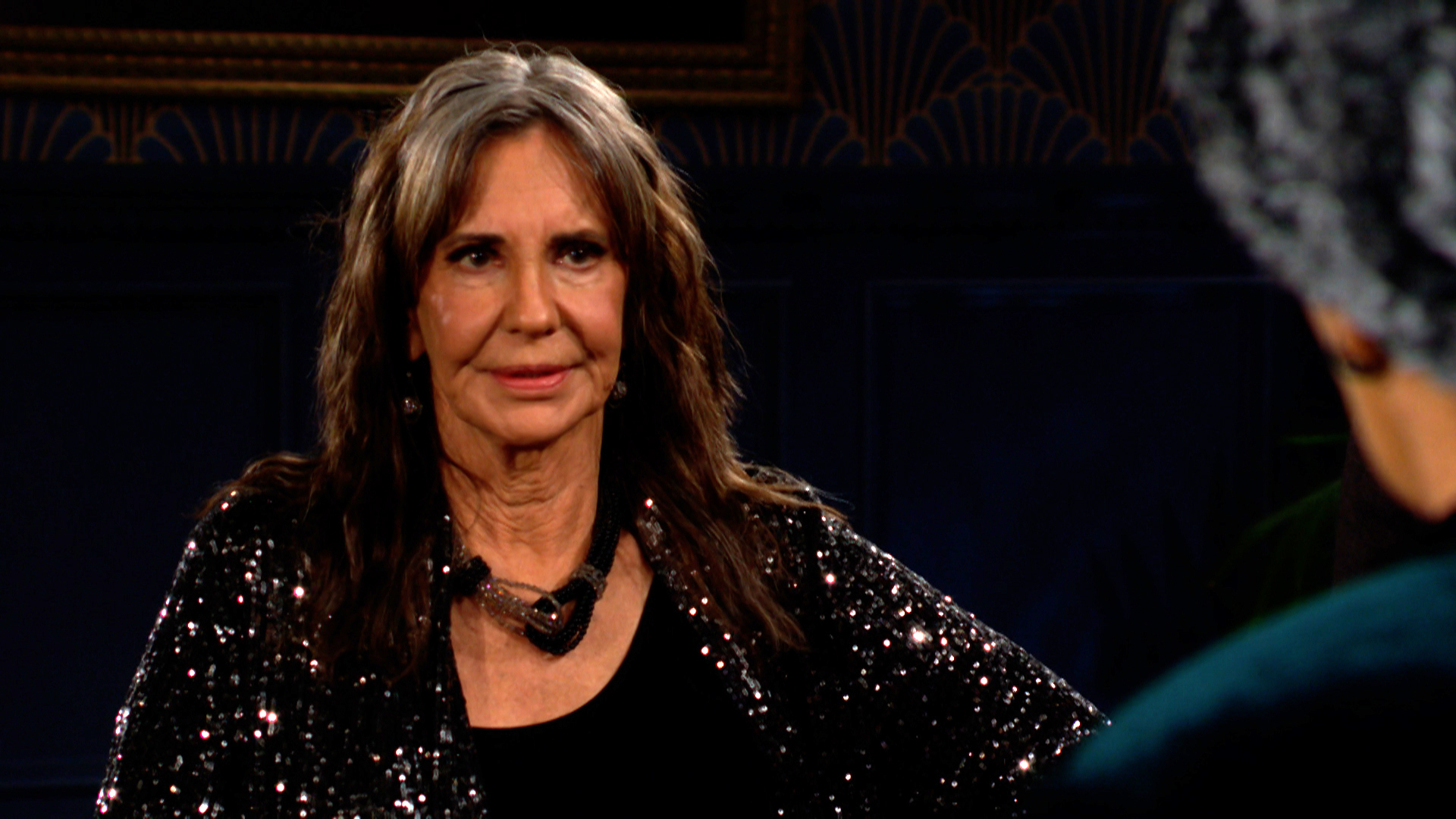 Jess Walton as Jill in a formal dress in The Young and the Restless