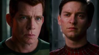 Thomas Haden Church and Tobey Maguire in Spider-Man 3