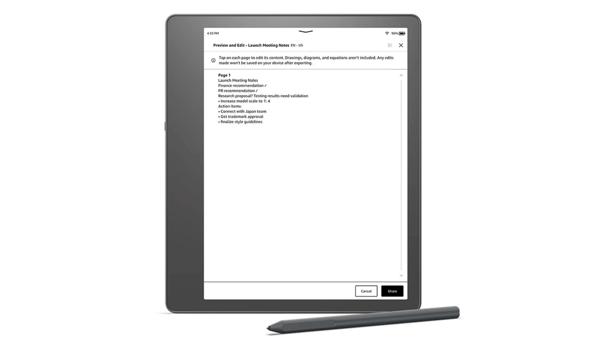 Kindle Scribe convert