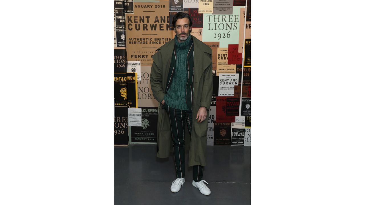 LONDON, ENGLAND - JANUARY 07:Richard Biedul, wearing Kent &amp; Curwen attends the 'The Boxer, The Artist &amp; The Musician' a collaborative exhibition with photographer and filmmaker Perry Ogden fo