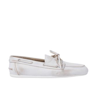 Miu Miu Unlined bleached leather loafers