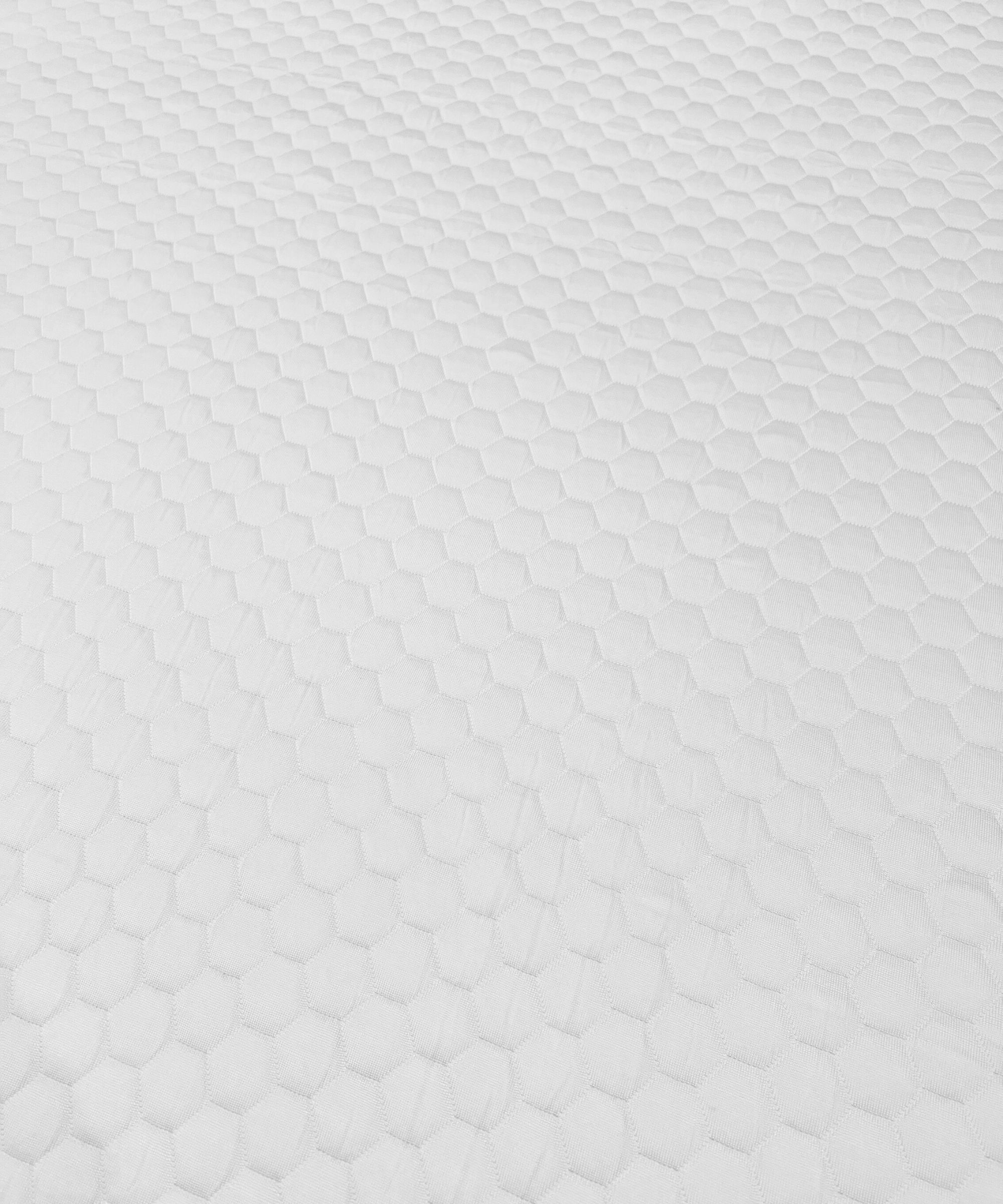 A close-up of a white Nolah AirFoam&amp;reg; Luxe Mattress Topper
