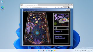 3D Pinball running in Edge browser, in Windows 11