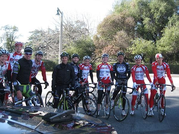 The Stanford University Cycling Team bumped into Mario Cipollini,