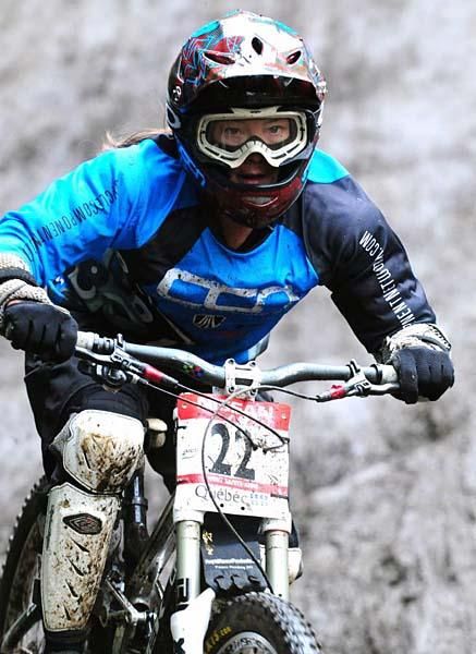 Danice Uyesugi on the brakes