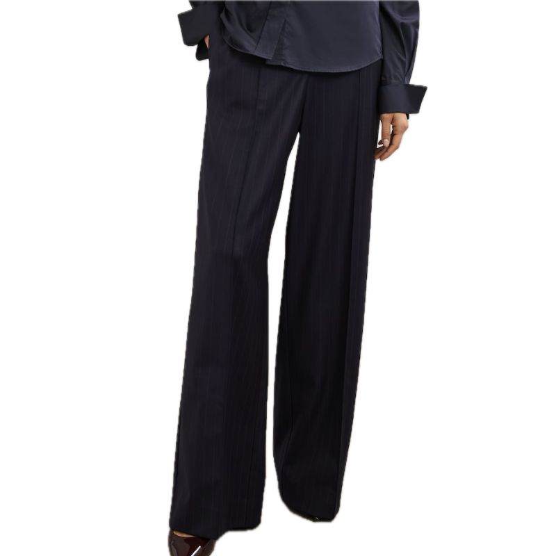 Reiss , Neave Wool-Blend Pinstripe Wide-Leg Trousers