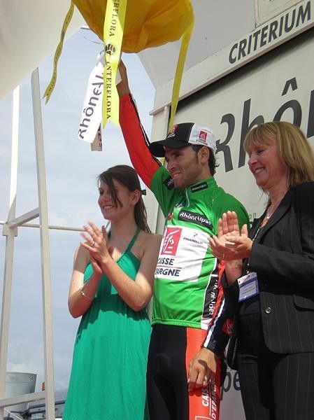 The Green Bullet stayed green after winning the time trial.