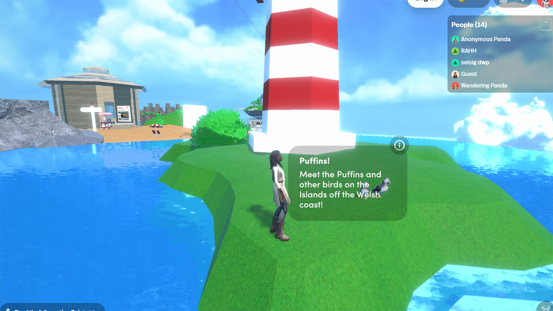 Screenshot from Visit Wales' metaverse project