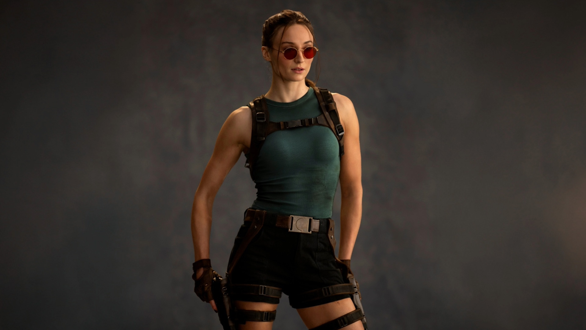 Sophie Turner as Lara Croft in Amazon Prime's new Tomb Raider series