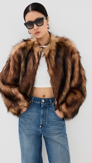 Short Eco Fur Coat