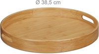 Relaxdays Round Bamboo Serving Tray | £24.07