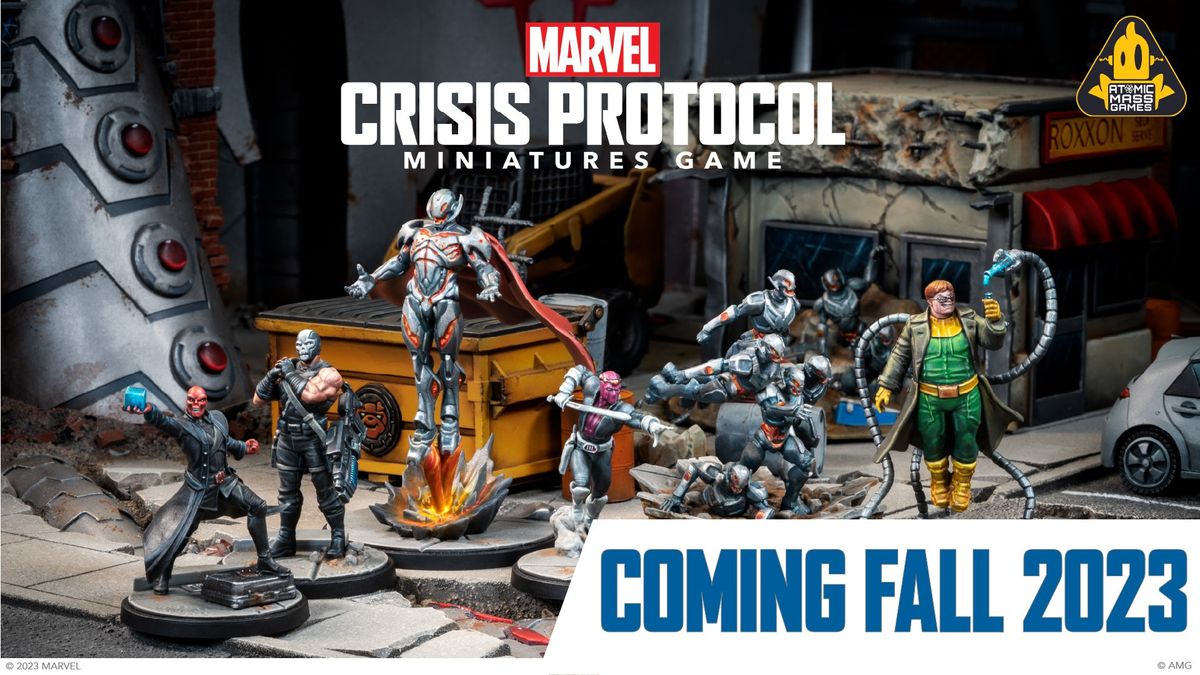 The villains of Marvel: Crisis Protocol's new core set, arranged in a row