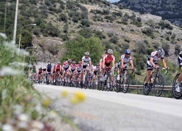 Lovely weather for the peloton on stage 1 of the Tour of Greece.