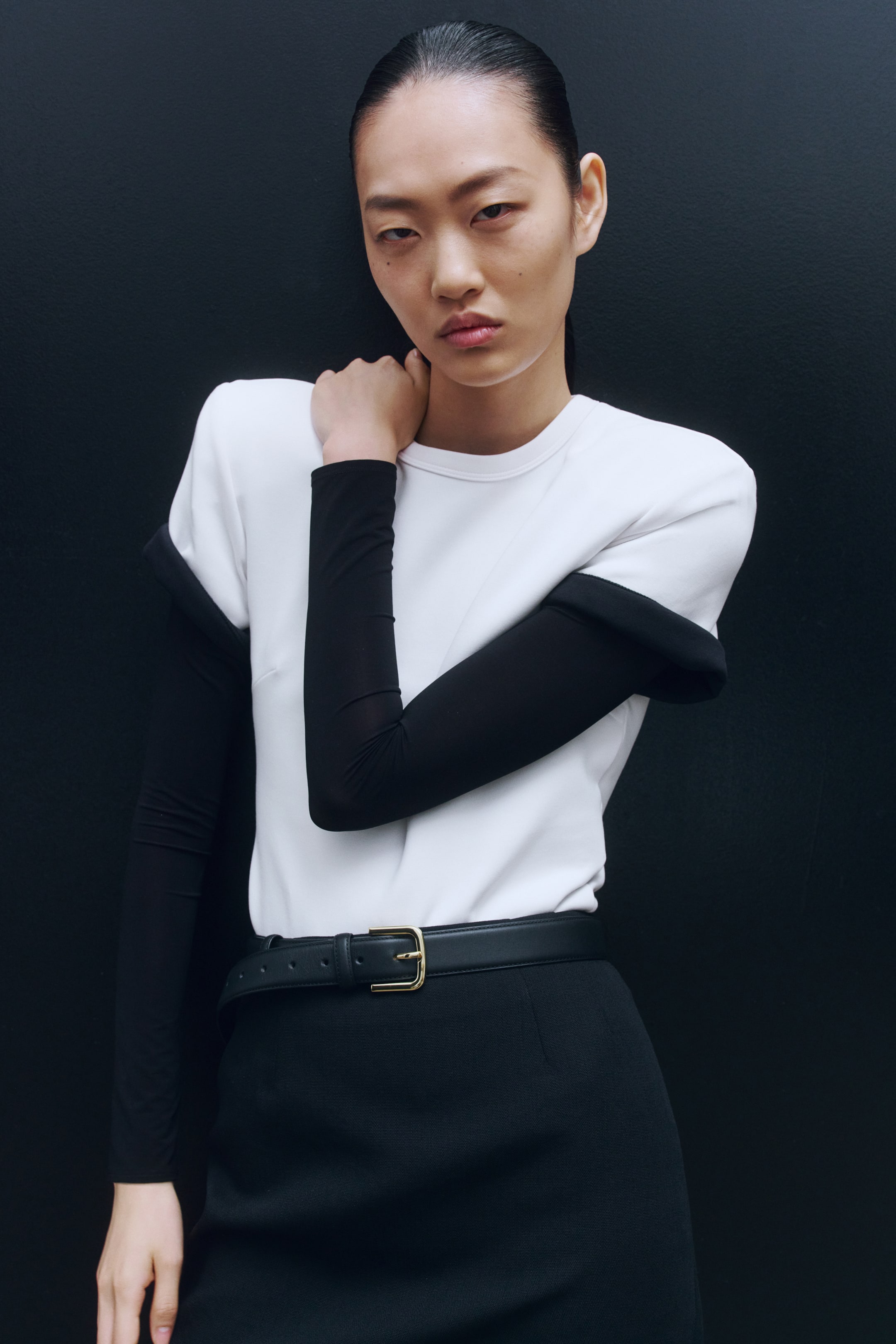 Shoulder-Pad Bodysuit
