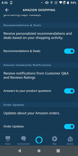 Alexa app delivery notifications 6