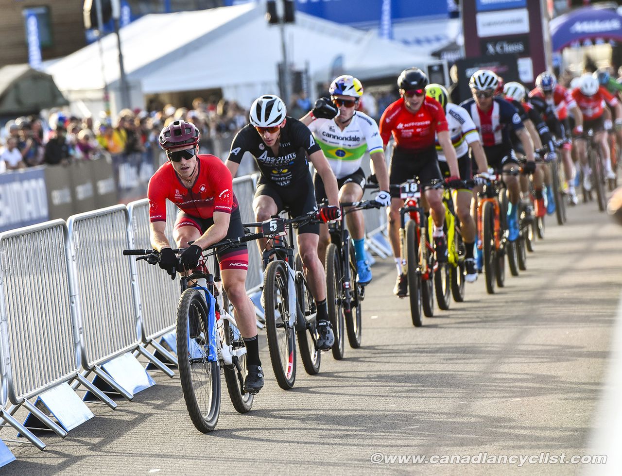 Peter Disera (Norco Factory Team) leads the chase