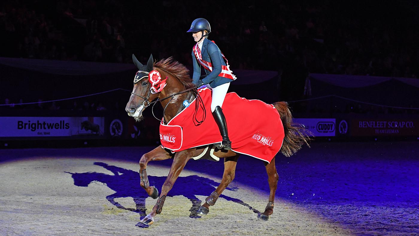 Nicole PAVITT riding SOUTHEND winners of the Connolly&amp;rsquo;s RED MILLS Senior Newcomers Championship during the Horse of The Year Show at the NEC in Birmingham in the UK between the 2nd - 6th October 2019