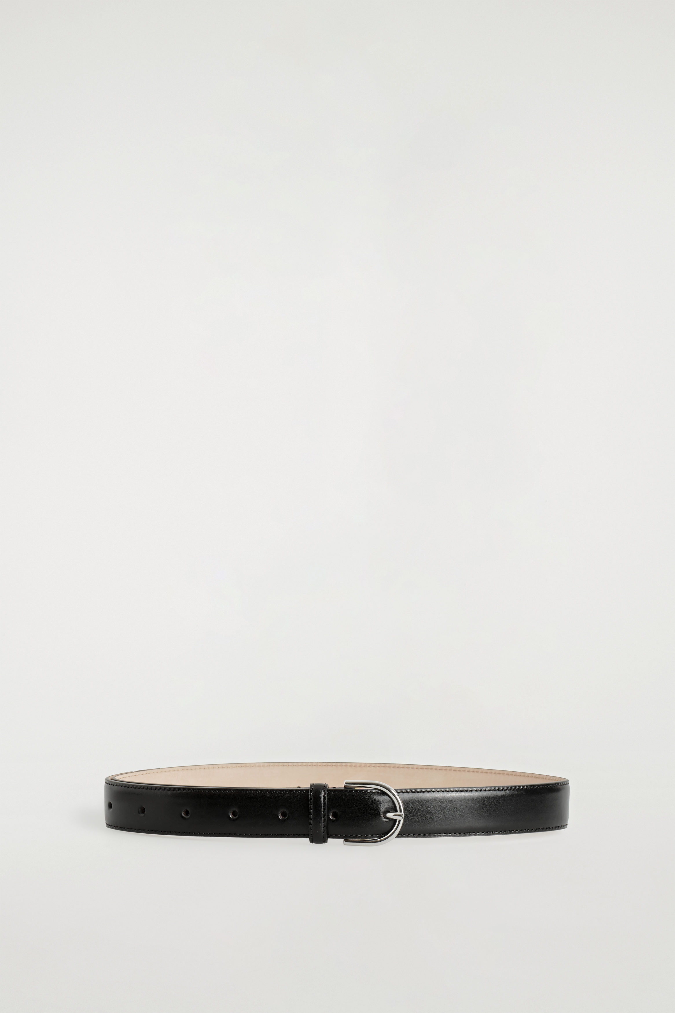 D-Buckle Leather Belt