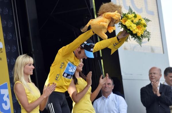 Bradley Wiggins (Team Sky) in yellow