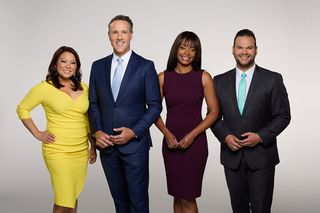 (From l.): Marcella Lee, Carlo Cecchetto, Karlene Chavis and Jesse Pagan of KFMB, known in San Diego as CBS 8.