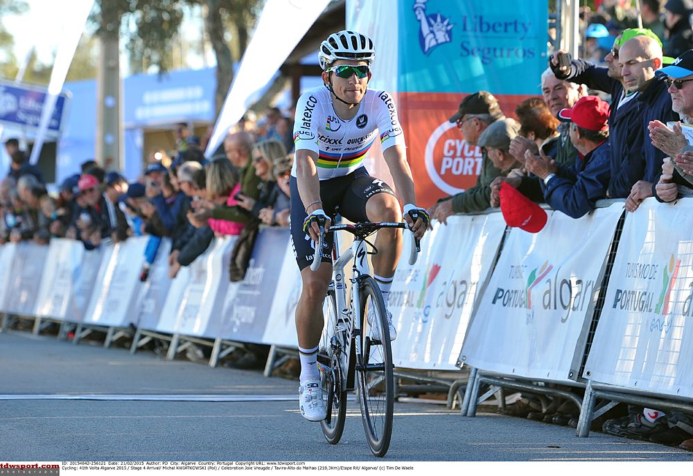 World champion Michal Kwiatkowski (Etixx-QuickStep) finished the stage in second