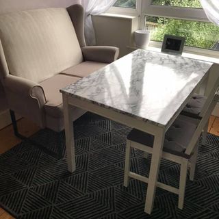 room with table and chair