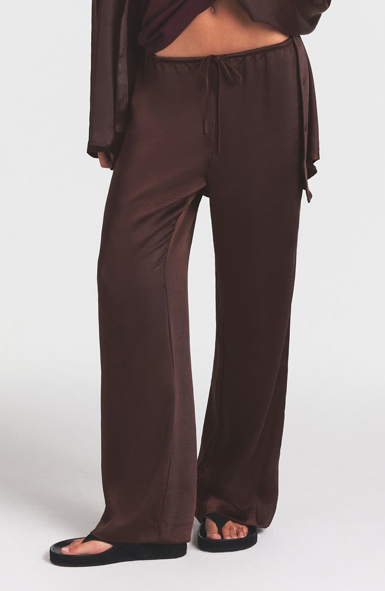 Lightweight Satin Straight Leg Pants