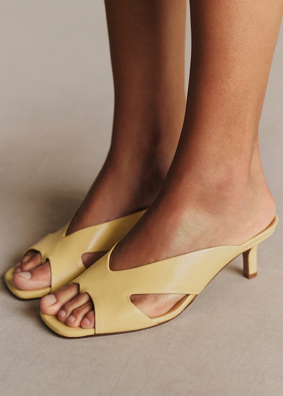 Ingrid Mule - Yellow Vintage - Goat Leather - S&amp;eacute;zane