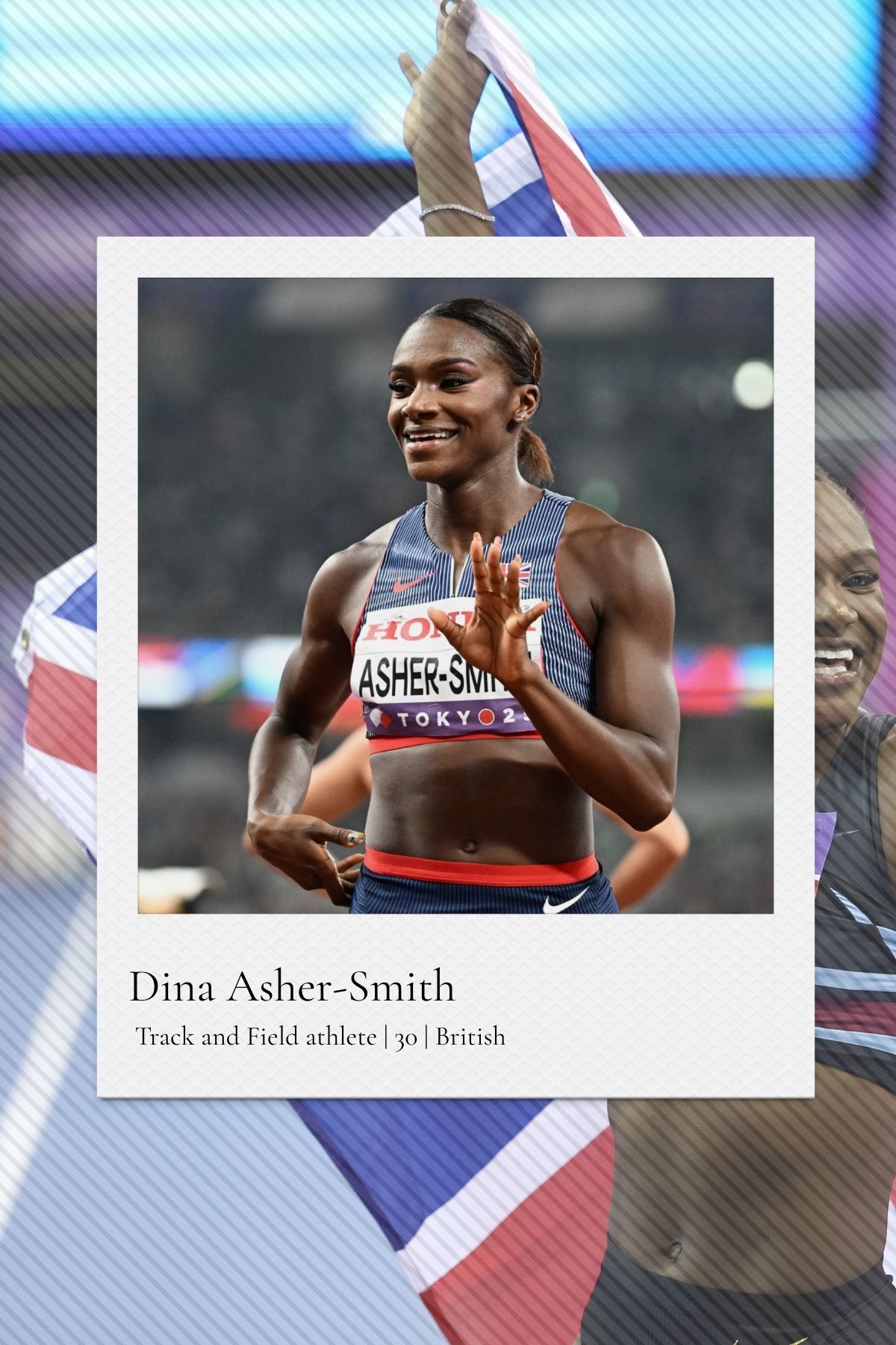 Track and field athlete Dina Asher-Smith