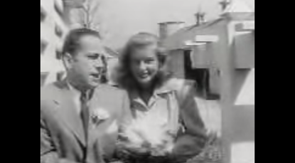 Watch original footage from Lauren Bacall and Humphrey Bogart's 1945 wedding
