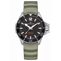 Hamilton Khaki Navy Frogman Men's Green Rubber Strap Watch:&nbsp;was £1,075, now £967.5 at Ernest Jones (save £108)