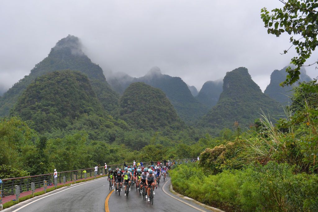 The peloton ride through the Guangxi countryside