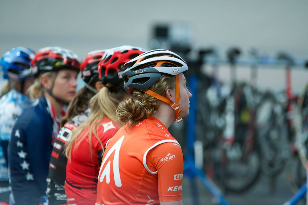 Riders wait their turn on the velodrome during USA Cycling's recent talent ID camp in Colorado Springs
