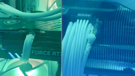 Melting RTX 4090 caught on video