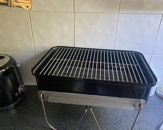 Weber Go Anywhere in kitchen after being cleaned (without lid)