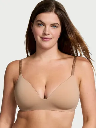 The T-shirt, Lightly Lined Wireless Lace-Trim Bra