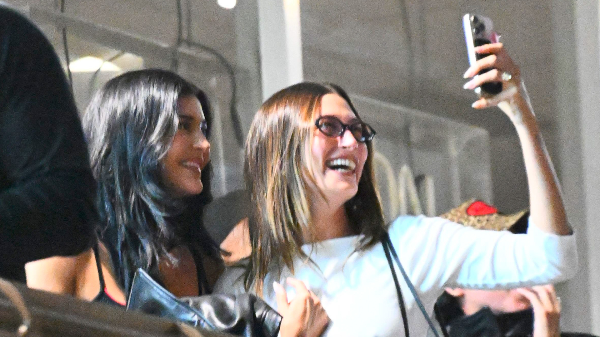 Kylie Jenner and Hailey Bieber take a selfie together after getting sushi