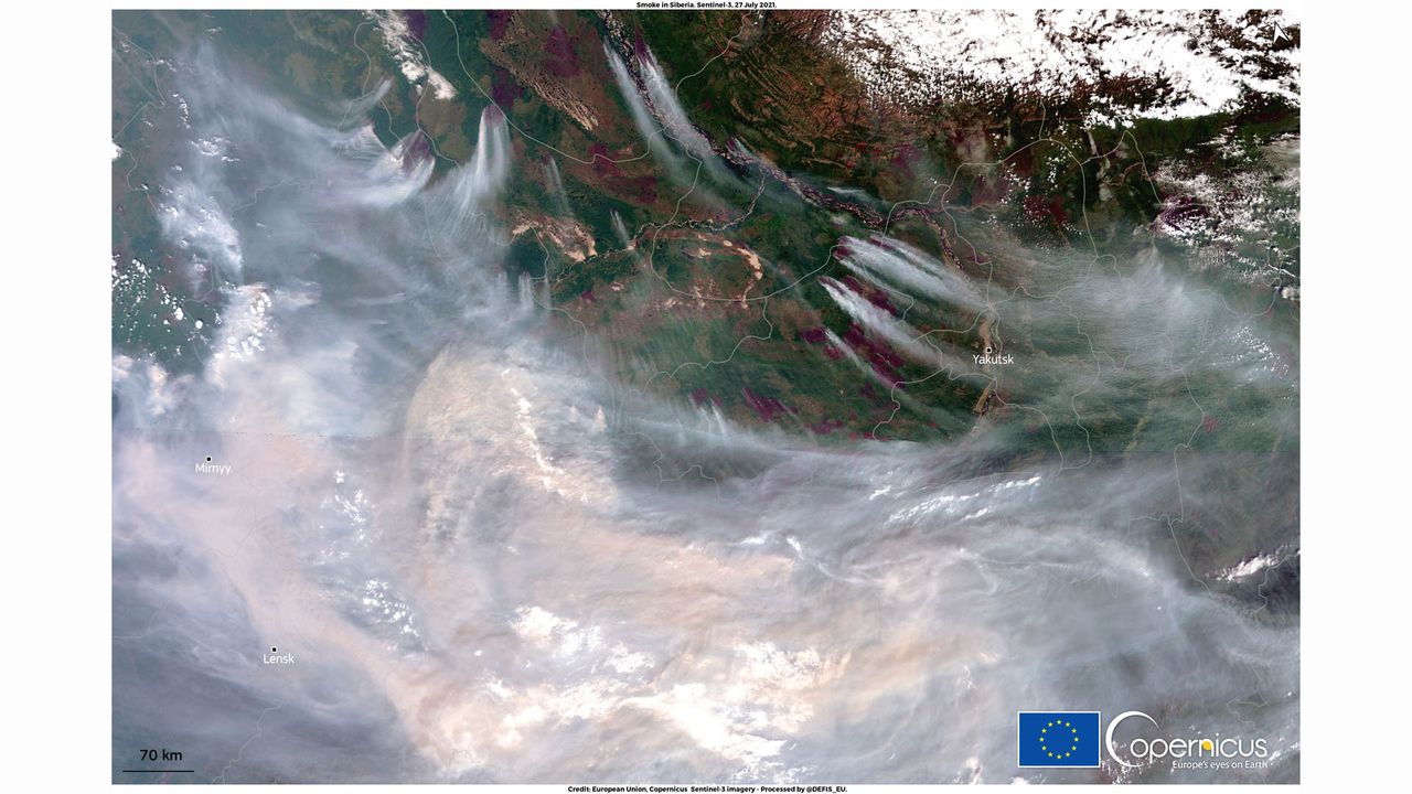 Out of control wildfires have been raging in Siberia since June.