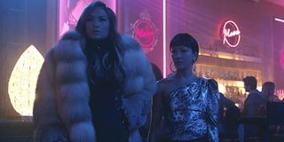 Jennifer Lopez and Constance Wu in Hustlers