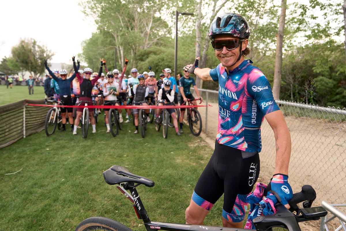 Event founder Peter Stetina introduces the elite women's field
