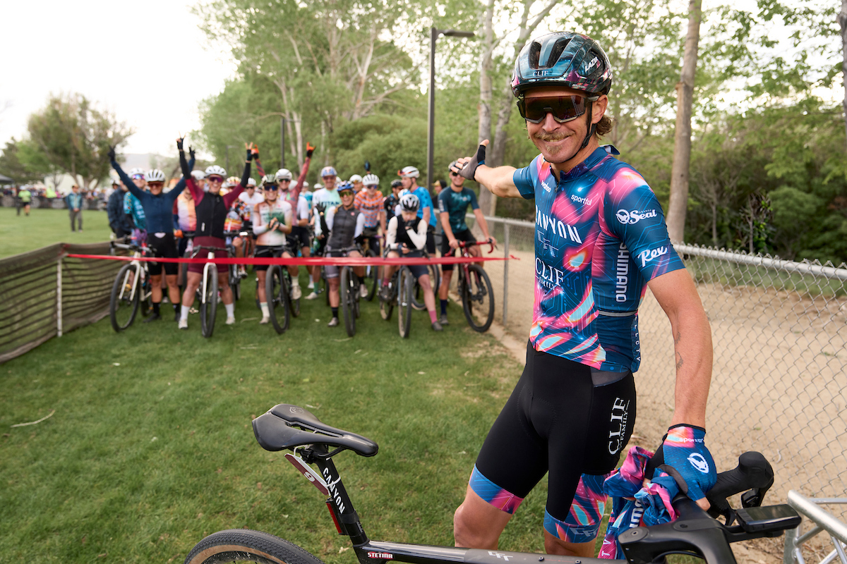 Event founder Peter Stetina introduces the elite women's field