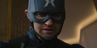 Wyatt Russell as John Walker in Captain America uniform