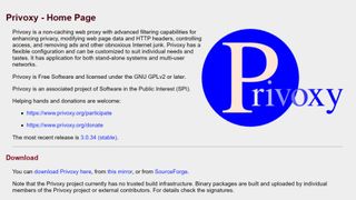 Website screenshot for Privoxy