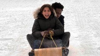 Isabela Merced and Shameik Moore in "Let It Snow" on Netflix