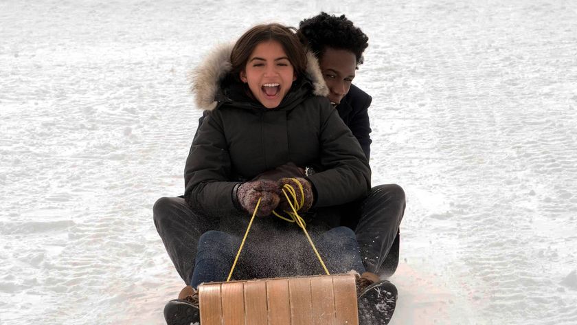 Isabela Merced and Shameik Moore in &quot;Let It Snow&quot; on Netflix