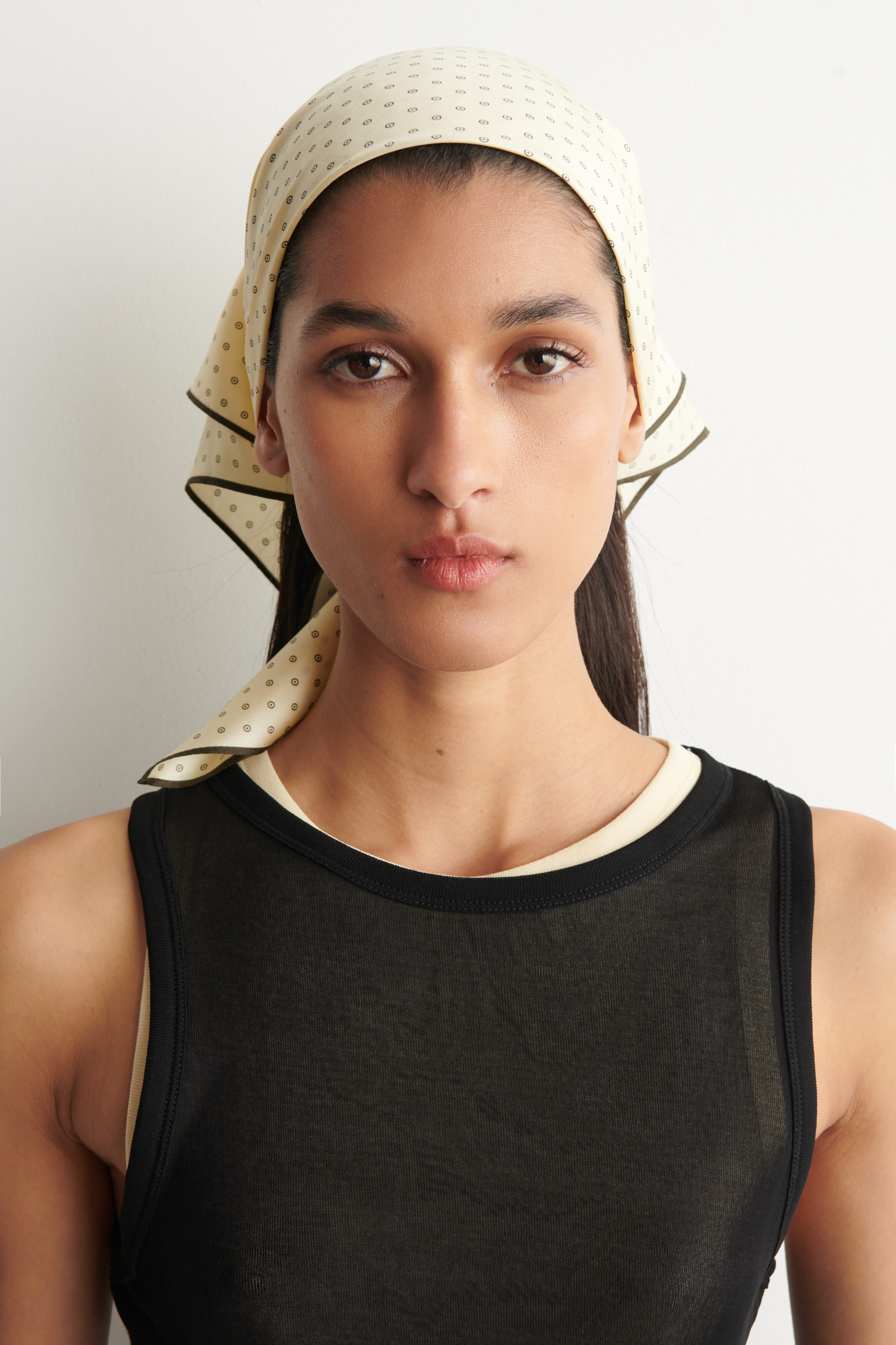 Polka-Dot Silk Scarf